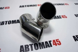 Насадка  на глушитель нержавеющая сталь загнутая D=100мм ZQX-941  