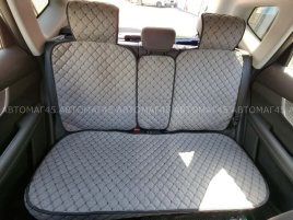 Чехлы  накидки на сиденье лен 2Д черный задний ряд 3шт LEX  