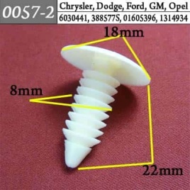 0057-2 Клипса пистон для Chrysler Dodge Ford GM Opel