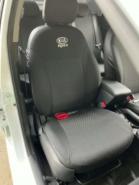 Авточехлы  Kia Rio с 2017г Rio X-Line с 2017г Hyundai Solaris c 2017г жаккард ЛОГО  
