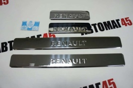 Dollex  Накладки на пороги  Renault Duster Рено Дастер 10-21г и 21-22г 1 и 2 пок 4 шт нержавейка   