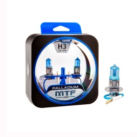 MTF  лампа H3 Palladium 12V 55W 5500K ярко-белый 2шт   