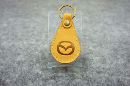 Брелок  на ключ Mazda Мазда кожа трехслойный