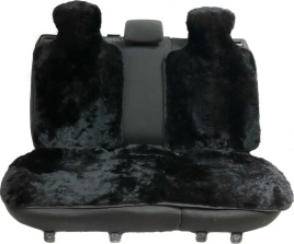 Накидки  задний ряд короткий ворс черный шерсть 40% комплект 3шт   