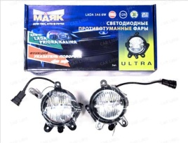 Маяк Фары противотуманнные DRL Лада Приора Priora 3A6 6W светодиодные 2шт