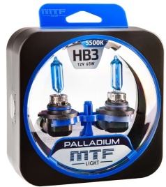 MTF  лампа HB3 9005 Palladium 12V 65W 5500K ярко-белый 2шт   