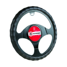 Autoprofi  оплетка руля кожа перфорация черная размер М AP-396 BK  