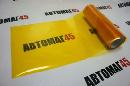 Пленка  для фар глянцевая желтая 1м х 0,3м   