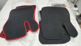 EVA ЭВА  коврики в салон Лада Приора ВАЗ 2110 черные рисунок ромб комплект 5шт Барс 