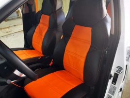 Экстрим  чехлы универсальные экокожа черный оранжевый комплект   