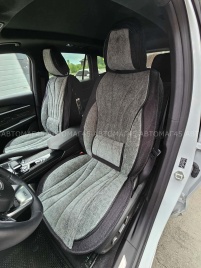 Чехлы  накидки на сиденье вельвет форма 2Д черно-серый комплект 5шт