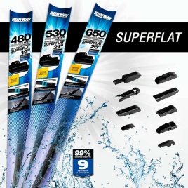 Runway  щетка стеклоочистителя Superflat бескаркасная графит 10 адаптеров 700мм   