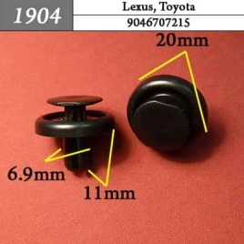 1904 Клипса пистон для Lexus Toyota 
