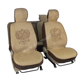 Чехлы  накидки на сиденье серия G лен бежевый бежевая нитка комплект 5 шт