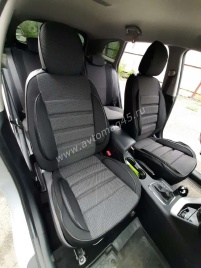 Авточехлы  Kia Ceed Киа Сид 2012-2018г жаккард черно-серый Ижевск  