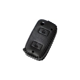 Чехол  под выкидной ключ Kia Hyundai кожа с плетеной строчкой