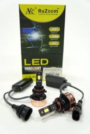 Ruzoom V80 LED 2шт HB4 9006 10-16В 90W 6000K 9000Lm с обманкой гарантия 6мес   