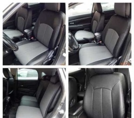 Авточехлы  Lifan Лифан X-60 2012-2022г экокожа черно-серый   