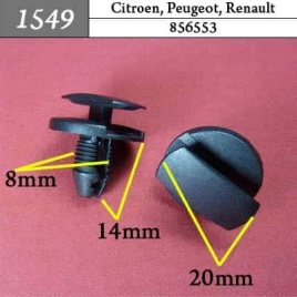 1549 Клипса пистон для Citroen Peugeot Renault