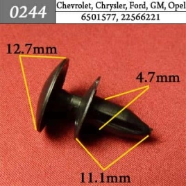 0244 Клипса пистон для Chevrolet Chrysler Daewoo Ford GM Opel 