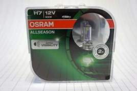 Osram  лампа H7 Allseason +30% 12V 55W 2шт   