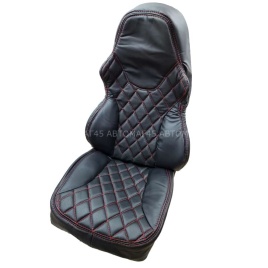 Recaro  чехлы универсальные экокожа черный красный ромб комплект   