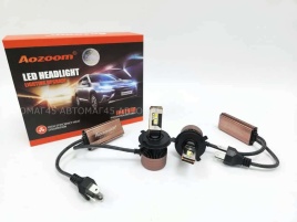 AOZOOM лампы LED 2шт H4 12В 55W 5500K 6000Lm  с обманкой гарантия 6мес   