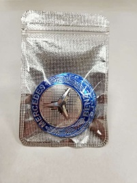 Наклейка на колпаки MB сферическая изогнутая 5,5см 4шт (114481)