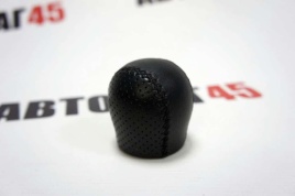 Ручка КПП  универсальная кожа черная 5,5см под кольцо фиксации задней передачи   