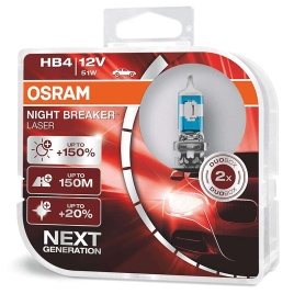 Osram  лампа HB4 Night Breaker Laser +150% 51W 2шт   