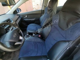 Динас  чехлы универсальные экокожа черная замша черная комплект   