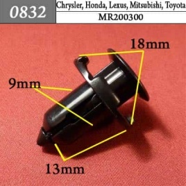 0832 Клипса пистон для Acura Chrysler Honda Lexus Mitsubishi Toyota 