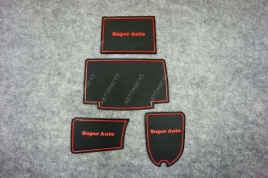 Коврики в ниши ВАЗ 2113 2114 2115 красные буквы 4пр.