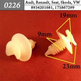 0226 Клипса пистон для Audi Renault Seat Skoda Volkswagen
