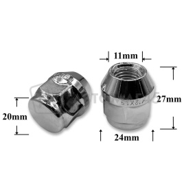 T0517 Гайка колесная иномарки М12*1,5*27 кл.21 конус закр. CH H-1707S