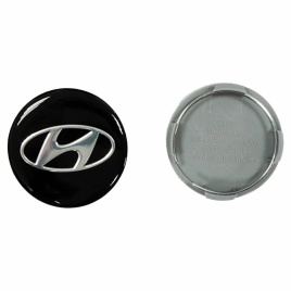 Колпачок ступицы Hyundai 60/55 черный лак TechLine Кик Слик (215521)