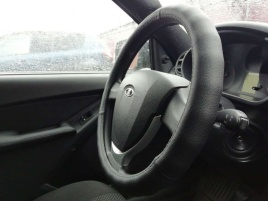 Autoprofi  оплетка руля кожа черная ребристая размер М AP-265 BK  