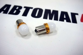 Лампа  светодиодная T8 9 диодов 12V белая матовая с цоколем T4W 1шт   