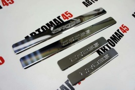 LIDER  Накладки на пороги  Лада Lada X-ray Х-рей Cross 4 шт нержавейка   