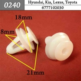 0240 Клипса пистон для Hyundai Kia Lexus Toyota