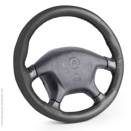 Autoprofi  оплетка руля под шнуровку натуральная кожа черная нитки игла   
