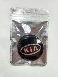 Наклейка на колпаки Kia сферическая изогнутая 5,4см 4шт (226754)