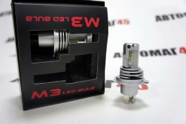 M3 чип  H4 12В 40W 6000К 4000Lm 2шт гарантия 5мес   