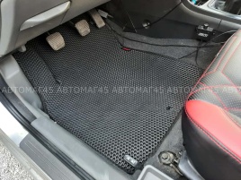EVA ЭВА  коврики в салон Nissan Almera Classic 2006-2013г черные рисунок ромб/соты комплект 5шт   