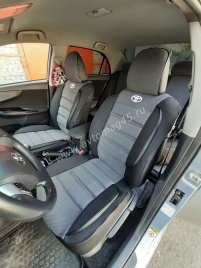 Авточехлы  Toyota Corolla Тойота Королла 2007-2013г кузов 150 жаккард черно-серый Ижевск   