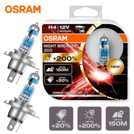 Osram  лампа H4 Night Breaker +200% 12V 60/55W 2шт   