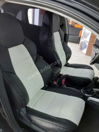 Экстрим  чехлы универсальные экокожа черный белый комплект   