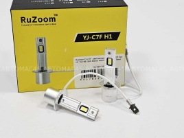 Ruzoom YJ-C7F  светодиодные лампы LED 2шт H1 10-16В 18W 6000K 4000Lm гарантия 6мес   