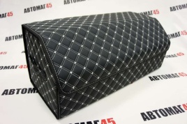 C2R Органайзер  багажника кофр экокожа черный с белой ниткой 70x30x30см 
