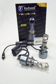 Ruzoom A8/A80 светодиодные лампы LED линза модуль 2шт H7 12В 38W 5700K 5200Lm гарантия 6 мес
